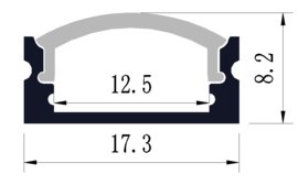 LED profiel 1708 incl afdekking - Afbeelding 2